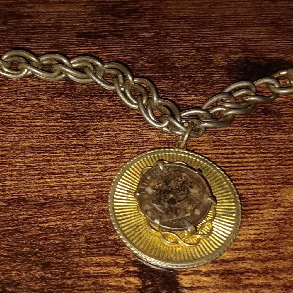 Silver Dime Charm Bracelet